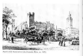 Angolo delle mura da sud-est (litografia)